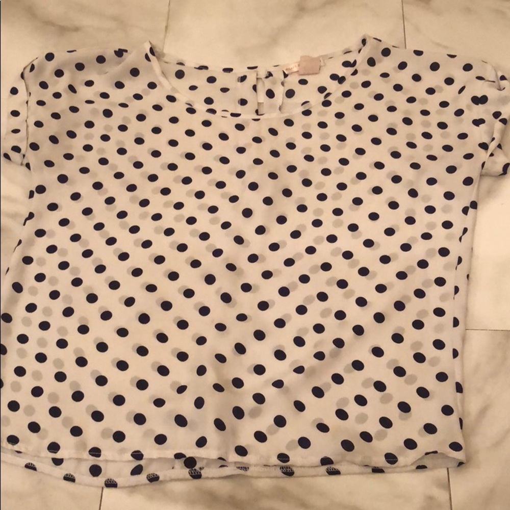 Blue Polka Dot Blouse